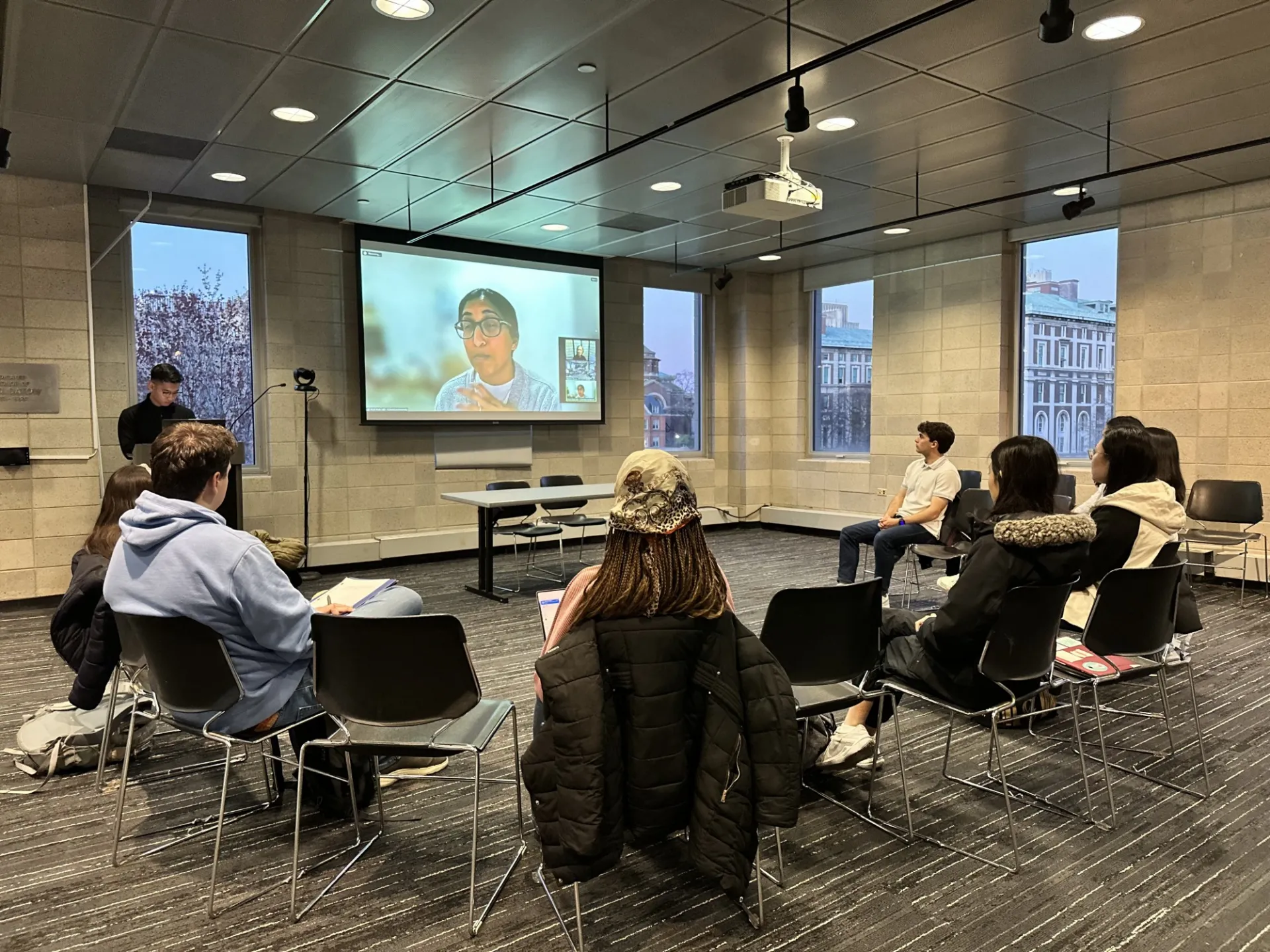 Dr. Hiral Shah speaks to AYS members over Zoom